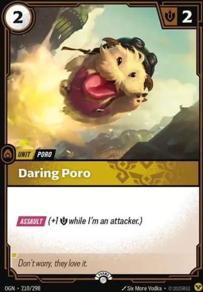 Daring Poro - OGN-210-p - Promotional Cards - Riftbound card